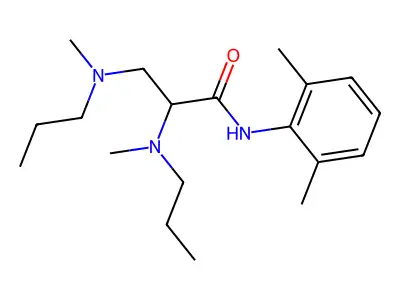 Propanamide, 2,3-bis(methylpropylamino)-N-(2,6-dimethylphenyl)- structure