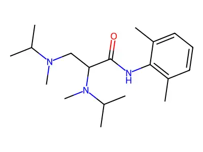 Propanamide, 2,3-bis(methyl(1-methylethyl)amino)-N-(2,6-dimethylphenyl)- structure