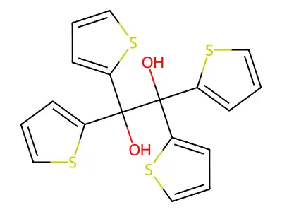 1,1,2,2-Tetrathiophen-2-ylethane-1,2-diol structure