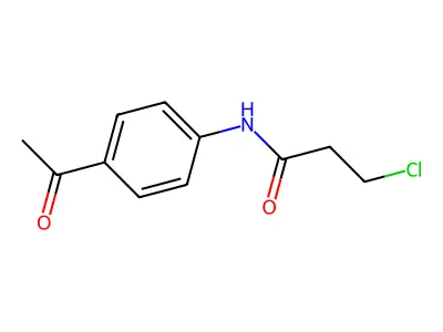 N-(4-acetylphenyl)-3-chloropropanamide structure