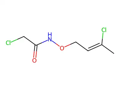 2-氯-N-(3-氯丁-2-烯氧基)乙酰胺 structure