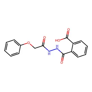 2-[[(2-Phenoxyacetyl)amino]carbamoyl]benzoic acid structure