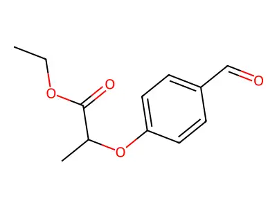 Ethyl 2-(4-formylphenoxy)propionate structure