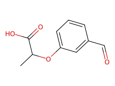 2-(3-Formylphenoxy)propanoic acid structure