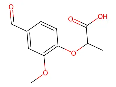 2-(4-Formylphenoxy)propanoic acid structure