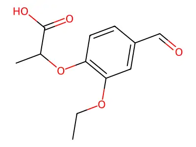 2-(2-Ethoxy-4-formylphenoxy)propanoic acid structure