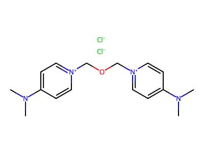 Pyridinium, 1,1'-(oxydimethylene)bis(4-(dimethylamino)-, dichloride structure