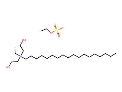 1-Octadecanaminium, N-ethyl-N,N-bis(2-hydroxyethyl)-, ethyl sulfate (1:1) structure