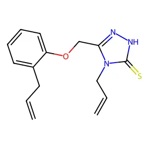 4-prop-2-enyl-3-[(2-prop-2-enylphenoxy)methyl]-1H-1,2,4-triazole-5-thione structure