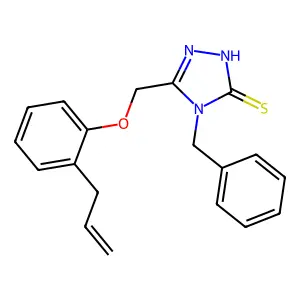 4-benzyl-3-[(2-prop-2-enylphenoxy)methyl]-1H-1,2,4-triazole-5-thione structure