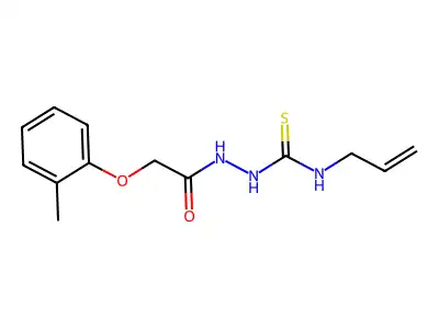 N-allyl-2-[(2-methylphenoxy)acetyl]hydrazinecarbothioamide structure