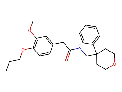 2-(3-methoxy-4-propoxyphenyl)-N-[(4-phenyloxan-4-yl)methyl]acetamide structure