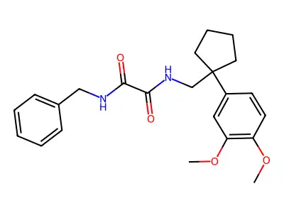 N-benzyl-N'-[[1-(3,4-dimethoxyphenyl)cyclopentyl]methyl]oxamide structure