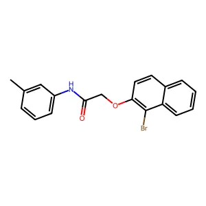 2-[(1-bromo-2-naphthyl)oxy]-N-(3-methylphenyl)acetamide structure