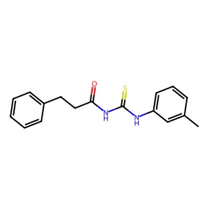 N-[(3-methylphenyl)carbamothioyl]-3-phenylpropanamide structure