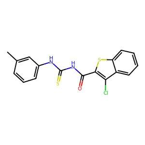 3-chloro-N-[(3-methylphenyl)carbamothioyl]-1-benzothiophene-2-carboxamide structure