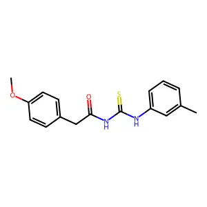 2-(4-methoxyphenyl)-N-[(3-methylphenyl)carbamothioyl]acetamide structure
