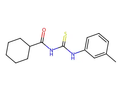 N-[(3-methylphenyl)carbamothioyl]cyclohexanecarboxamide structure