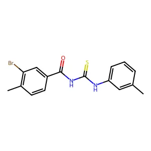 3-bromo-4-methyl-N-[(3-methylphenyl)carbamothioyl]benzamide structure