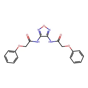 N,N'-1,2,5-oxadiazole-3,4-diylbis(2-phenoxyacetamide) structure