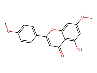 5-Hydroxy-7,4'-dimethoxyflavone structure