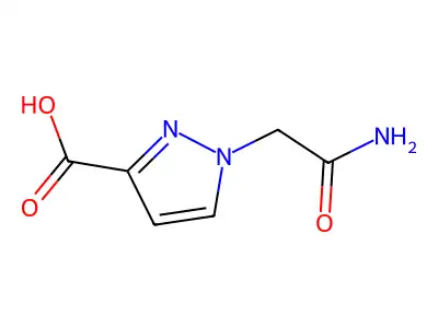 1-(2-amino-2-oxoethyl)-1H-pyrazole-3-carboxylic acid structure