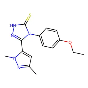 5-(1,3-dimethyl-1H-pyrazol-5-yl)-4-(4-ethoxyphenyl)-4H-1,2,4-triazole-3-thiol structure