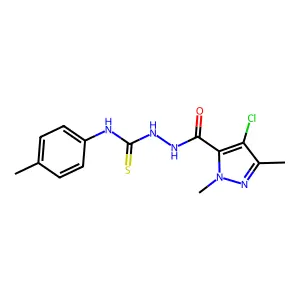 1-[(4-Chloro-2,5-dimethylpyrazole-3-carbonyl)amino]-3-(4-methylphenyl)thiourea structure