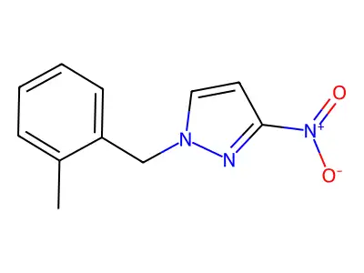 1-[(2-Methylphenyl)methyl]-3-nitro-1H-pyrazole structure
