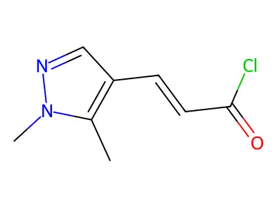 3-(1,5-Dimethylpyrazol-4-yl)prop-2-enoyl chloride structure