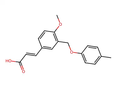 (2E)-3-{4-Methoxy-3-[(4-methylphenoxy)methyl]phenyl}acrylic acid structure