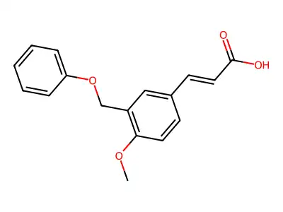 (2E)-3-[4-Methoxy-3-(phenoxymethyl)phenyl]acrylic acid structure