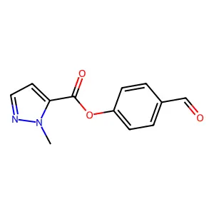 4-formylphenyl 1-methyl-1H-pyrazole-5-carboxylate structure