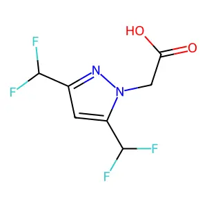 3,5-Bis(difluoromethyl)-1H-pyrazole-1-acetic acid structure