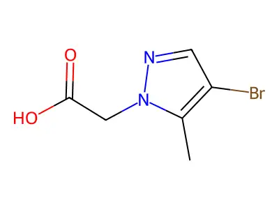 2-(4-bromo-5-methyl-1H-pyrazol-1-yl)acetic acid structure