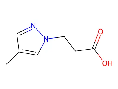 3-(4-methyl-1H-pyrazol-1-yl)propanoic acid structure