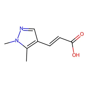 3-(1,5-Dimethyl-1H-pyrazol-4-yl)-2-propenoic acid structure