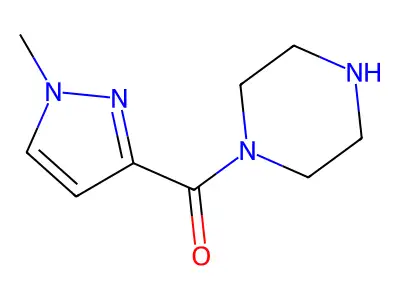 1-[(1-Methyl-1H-pyrazol-3-YL)carbonyl]piperazine structure