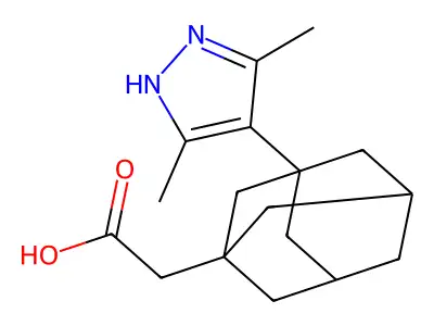 [3-(3,5-Dimethyl-1H-pyrazol-4-yl)-adamantan-1-yl]-acetic acid structure