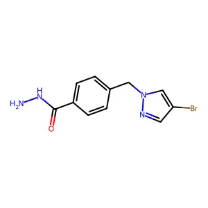 4-[(4-bromo-1H-pyrazol-1-yl)methyl]benzohydrazide structure