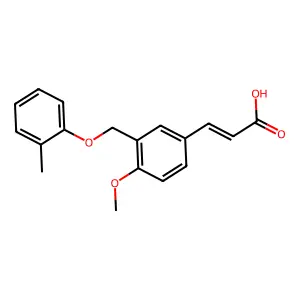 (2E)-3-{4-Methoxy-3-[(2-methylphenoxy)methyl]phenyl}acrylic acid structure