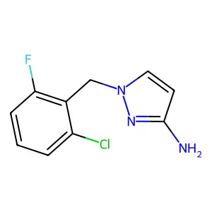 1-[(2-chloro-6-fluorophenyl)methyl]-1H-pyrazol-3-amine structure