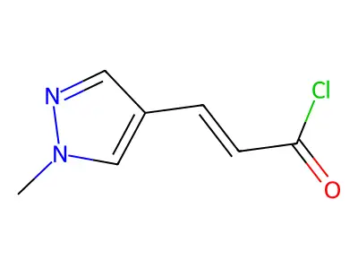 3-(1-Methylpyrazol-4-yl)prop-2-enoyl chloride structure