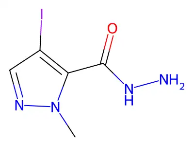 4-iodo-1-methyl-1H-pyrazole-5-carbohydrazide structure