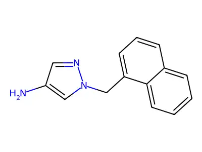 1-(naphthalen-1-ylmethyl)-1H-pyrazol-4-amine structure
