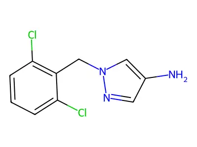 1-(2,6-dichlorobenzyl)-1H-pyrazol-4-amine structure