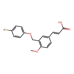 3-{3-[(4-Bromophenoxy)methyl]-4-methoxyphenyl}prop-2-enoic acid structure