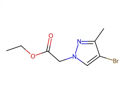 ethyl 2-(4-bromo-3-methyl-1H-pyrazol-1-yl)acetate structure