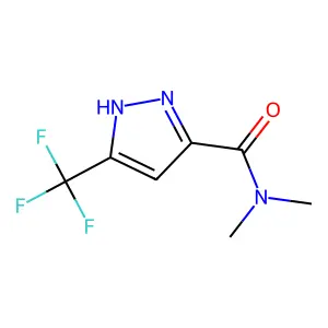N,N-dimethyl-3-(trifluoromethyl)-1H-pyrazole-5-carboxamide structure