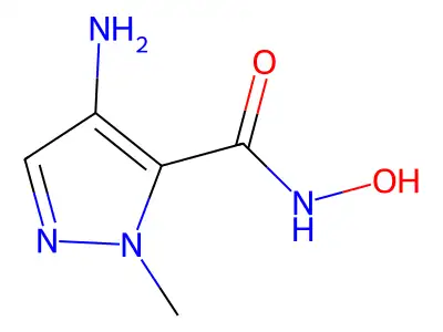4-amino-N-hydroxy-1-methyl-1H-pyrazole-5-carboxamide structure